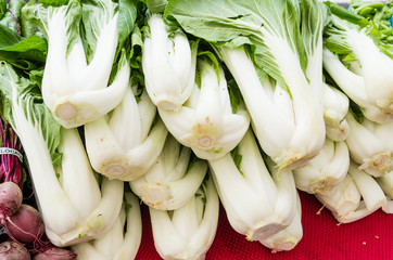 Fresh Bok Choy cabbage at the market