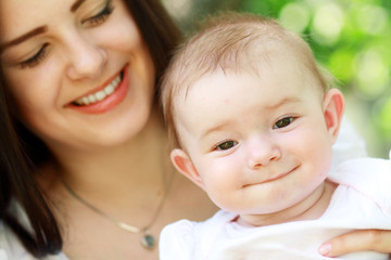 young mother with baby