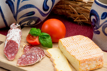 Salami und Käse
