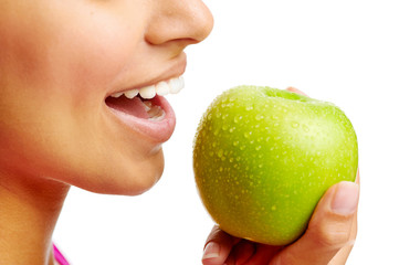 dental apple woman