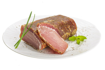 Bacon with vegetables