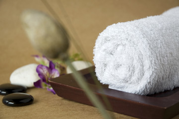 towel for relaxing spa