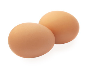 Fototapeta na wymiar Two chicken eggs