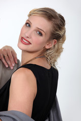 Fototapeta premium Elegant blond woman