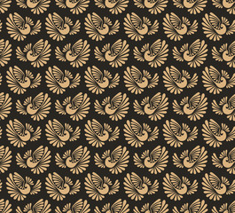 Seamless pattern with firebird