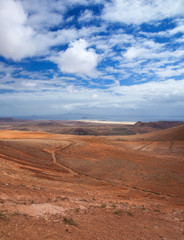 Fototapeta na wymiar Inland Northern Fuerteventura, widok z Montana de Ecanfraga