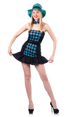 Young girl in saint patrick celebration concept