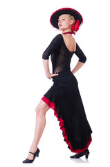 Dancer dancing dances isolated on white