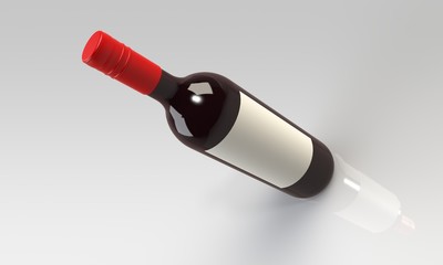 a bottle of red wine