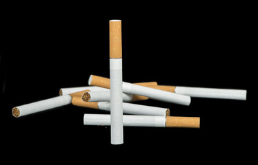 Cigarette on the foreground