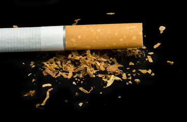 Crumpled cigarette