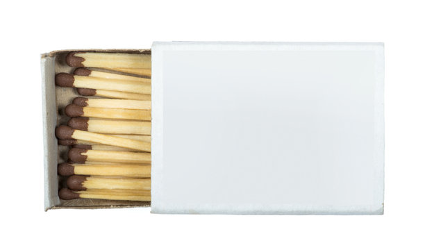 White isolated matches and matchsticks
