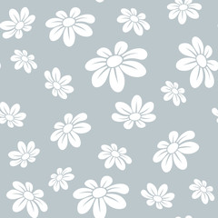 Seamless background with flowers. Vector illustration.