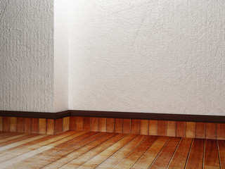 empty room with a wooden floor