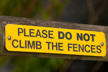 yellow warning sign