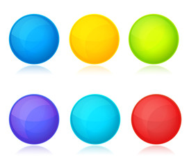 Set of colorful balls on white background