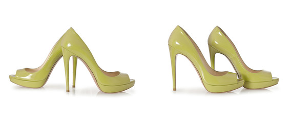 Woman shoes isolated on white