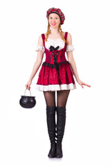 German girl in traditional festival clothing