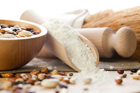 farina grano e fagioli