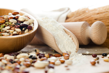 farina grano e fagioli