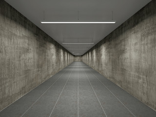 Empty big corridor