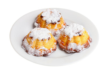 Cheese muffins isolated on white background