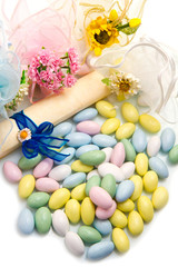 different colored candy favor