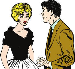 Ilustracion de una pareja de enamorados