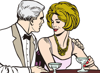 Ilustracion de una pareja de enamorados