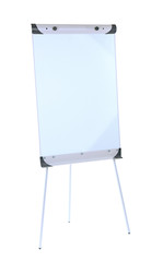Empty flipchart isolated on white