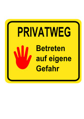 Schild Betreten auf eigene Gefahr