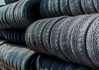 Obraz premium Old tires background