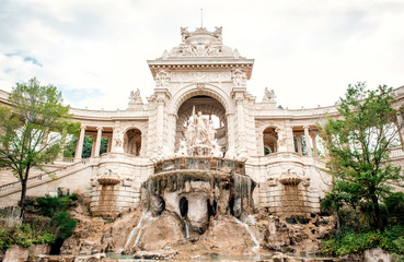 The Palais Longchamp, monument of Marseille, France