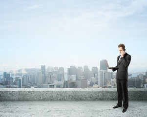 businessman talking on  phone