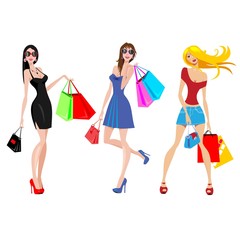 modern shopping women