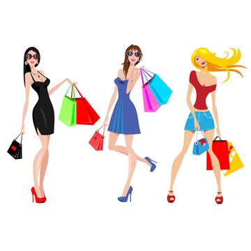 modern shopping women