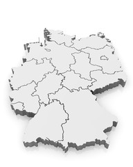Germany-Deutschland 3d map - 52460304