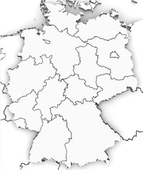 Germany-Deutschland 3d map