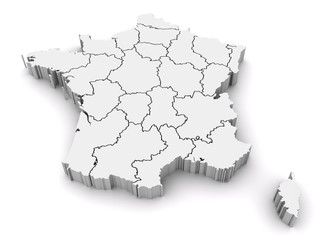 France 3d map - 52460345