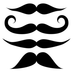 Mustache set  black and white