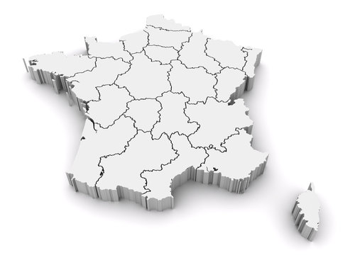 France 3d map