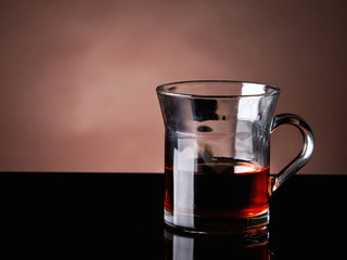 tea cup on dark background