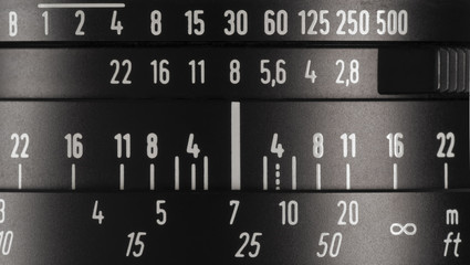 camera lens markings