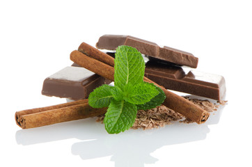 Closeup detail of chocolate parts