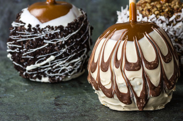 Chocolate or caramel covered apples
