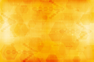 Abstract yellow technology background