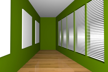 green gallery room