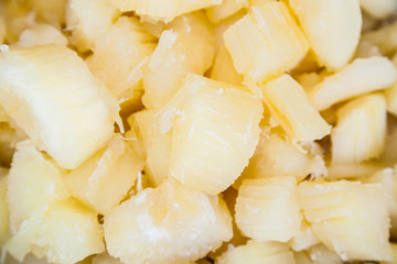 Sweet Cassava in syrup, dessert in Thailand