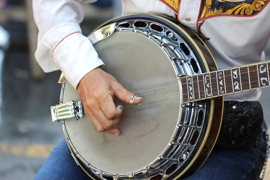 Close up guitar cowboy