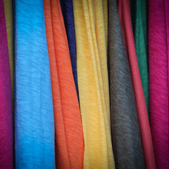 Close up hang shirts and cloths